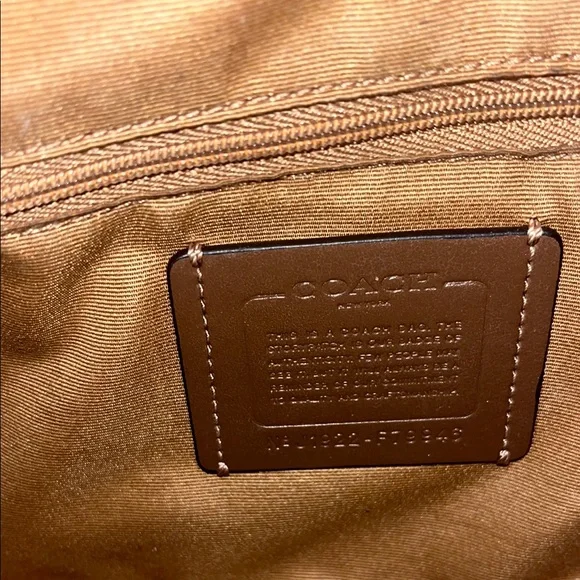 Coach Tan Leather Satchel with Gold Hardware - Picture 5 of 6